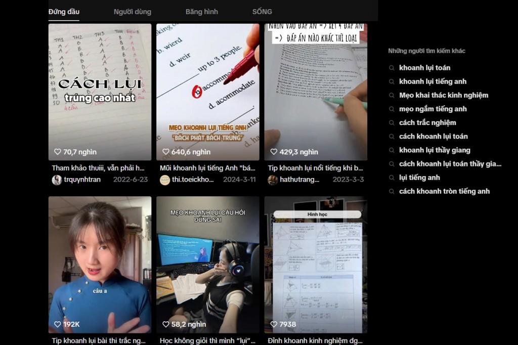 Có rất nhiều “bí kíp” được đăng tải với nội dung “khoanh lụi”, “bách phát bách trúng” hay “học không giỏi thì mình lụi” trên mạng xã hội