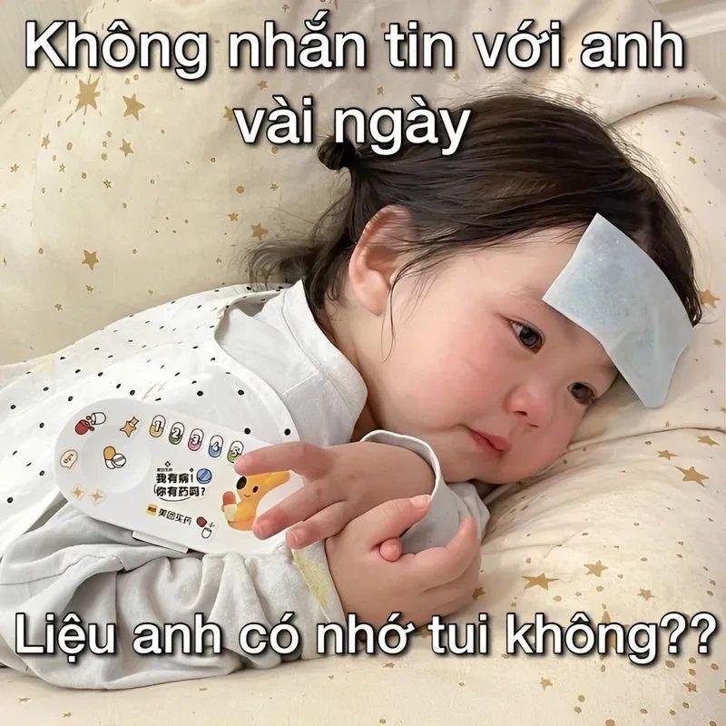 meme nhớ anh quá