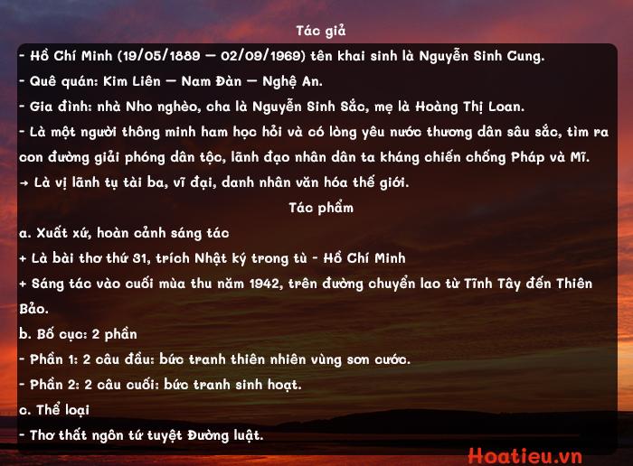 Phân tích bài chiều tối