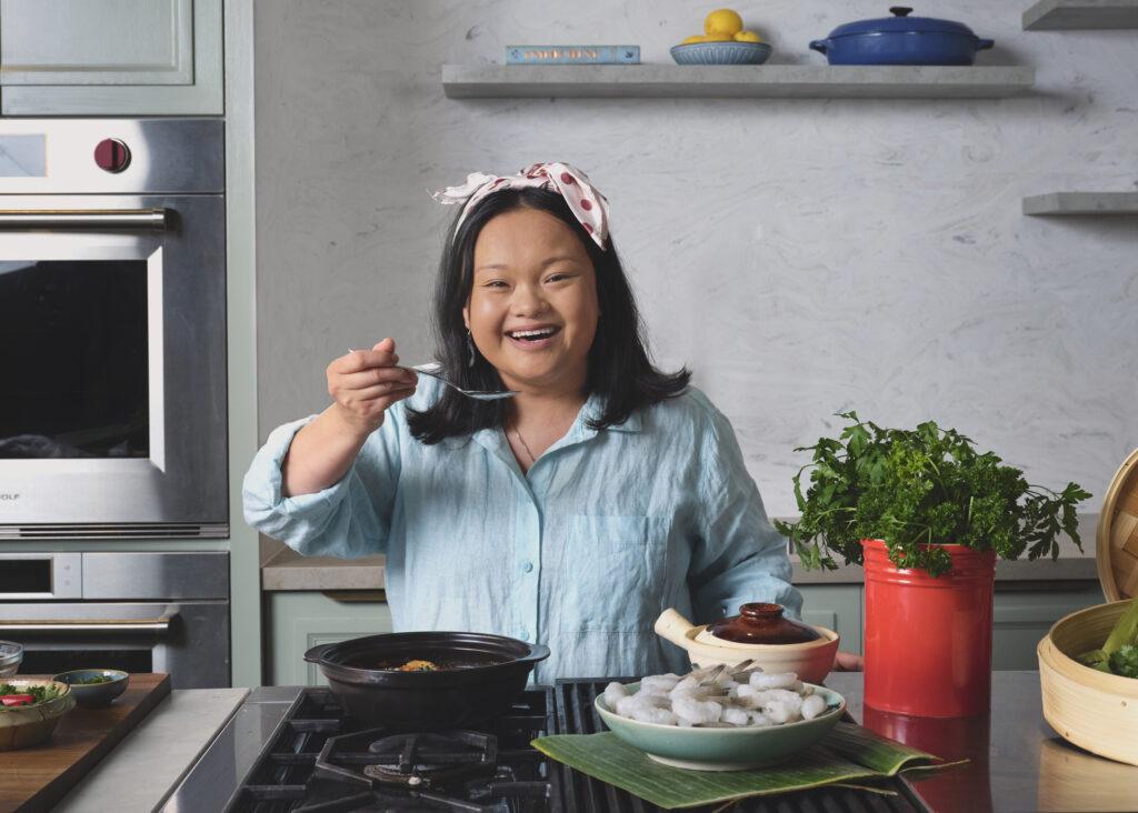 Nina Teddie Huynh cooking up a delicious Vietnamese seafood recipe