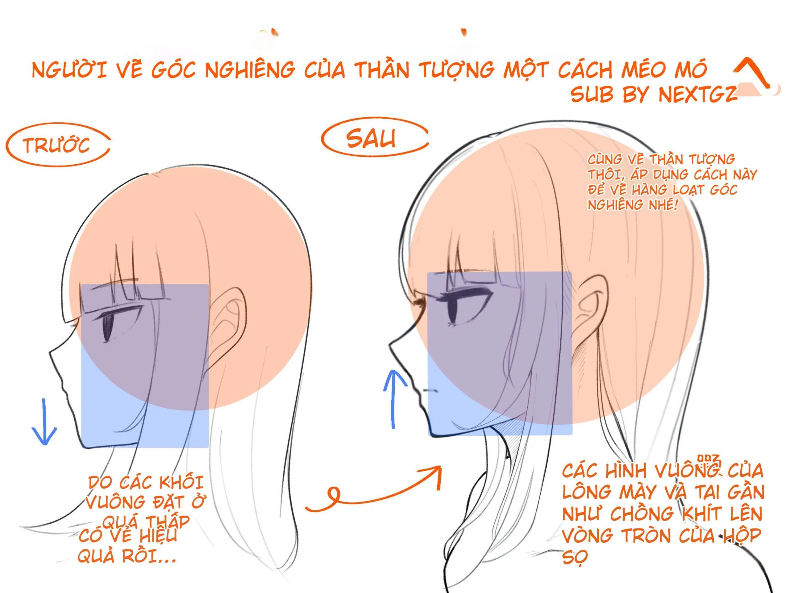 Cách vẽ mặt nghiêng anime đẹp hơn: sửa lỗi khối mặt, tai và hộp sọ