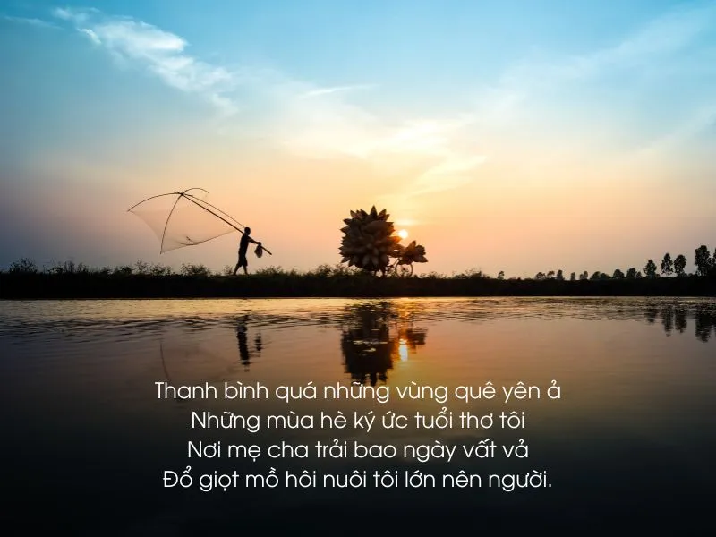 Tuyển tập câu thơ về làng quê yên bình hay và chân thành nhất 1