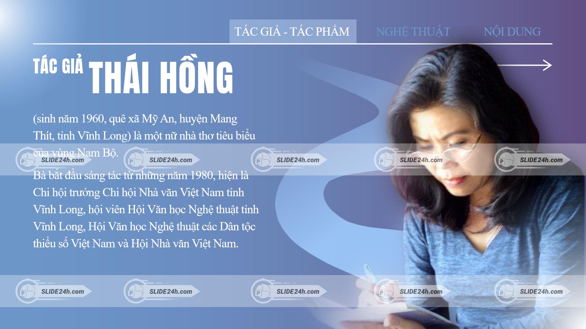 tác giả thái hồng nhà thơ nam bộ quê vĩnh long và thông tin tiểu sử nhà thơ thái hồng