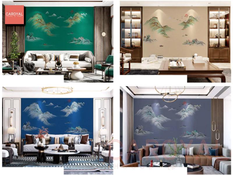 Tranh Dán Tường Vân Gian Sơn Sắc CAROYAL E7-11