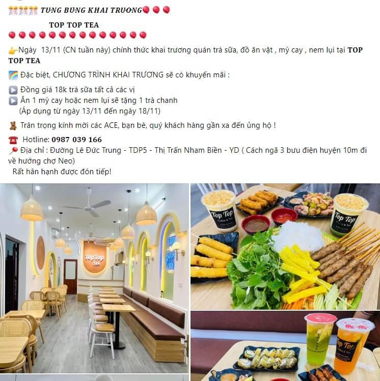 Quảng cáo trà sữa nhà làm