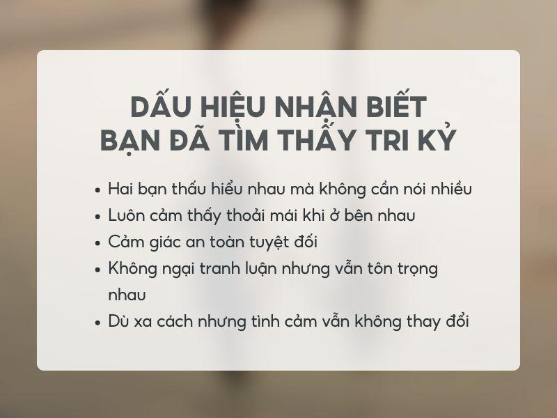 Các dấu hiệu nhận biết bạn đã tìm được tri kỷ