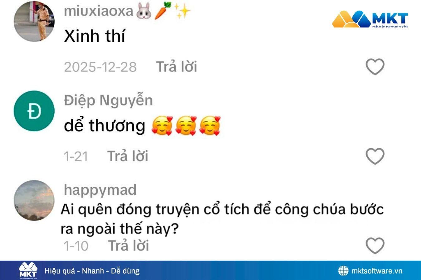 Cmt khen xinh hài hước nhẹ nhàng, dễ thương