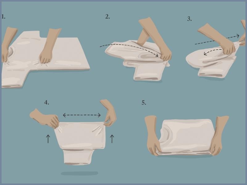 8 cách gấp áo polo đẹp, nhanh, tiết kiệm không gian