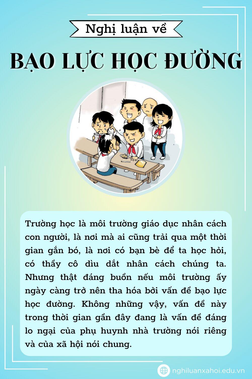 Mở bài nghị luận xã hội về bạo lực học đường
