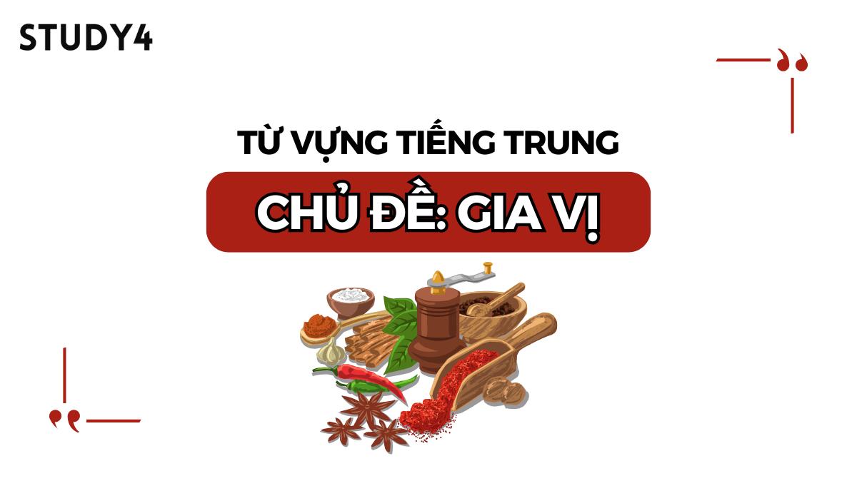 từ vựng tiếng trung chủ đề gia vị