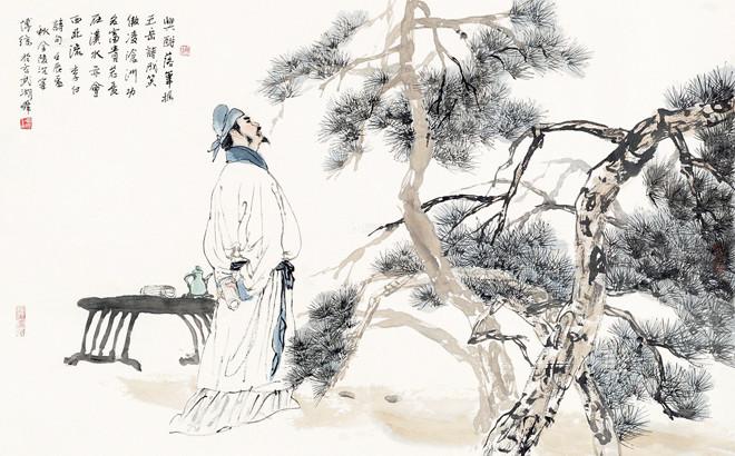 Thi Tiên Lý Bạch qua nét vẽ của một họa sỹ hậu sinh.