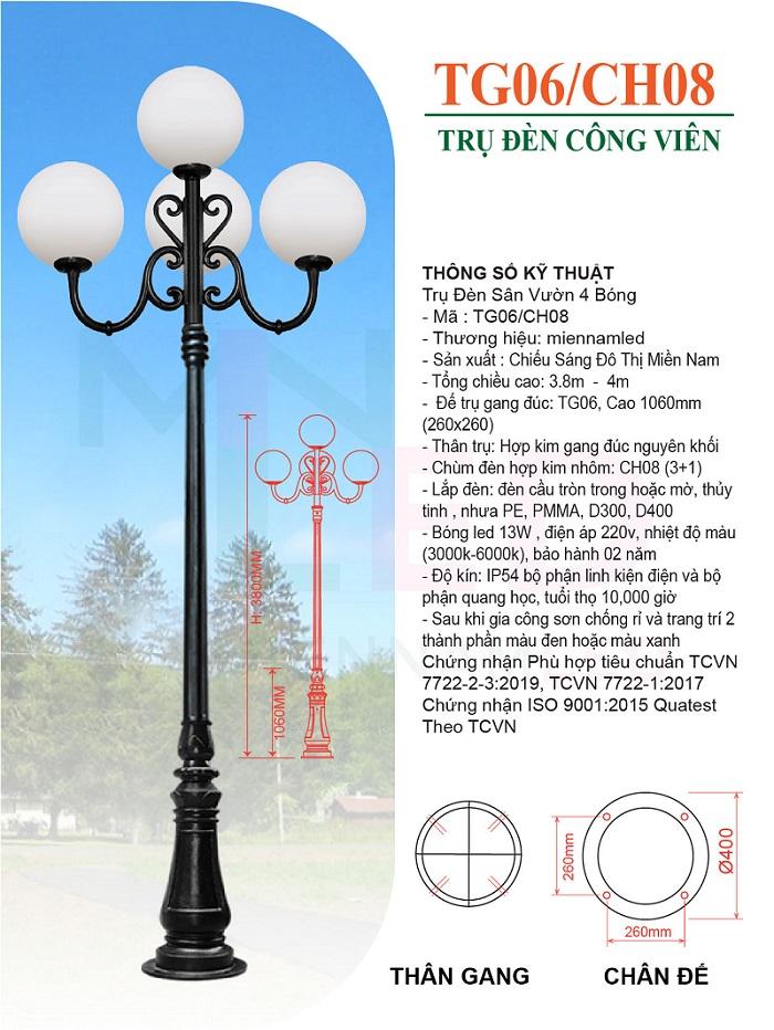 trụ đèn trang trí công viên