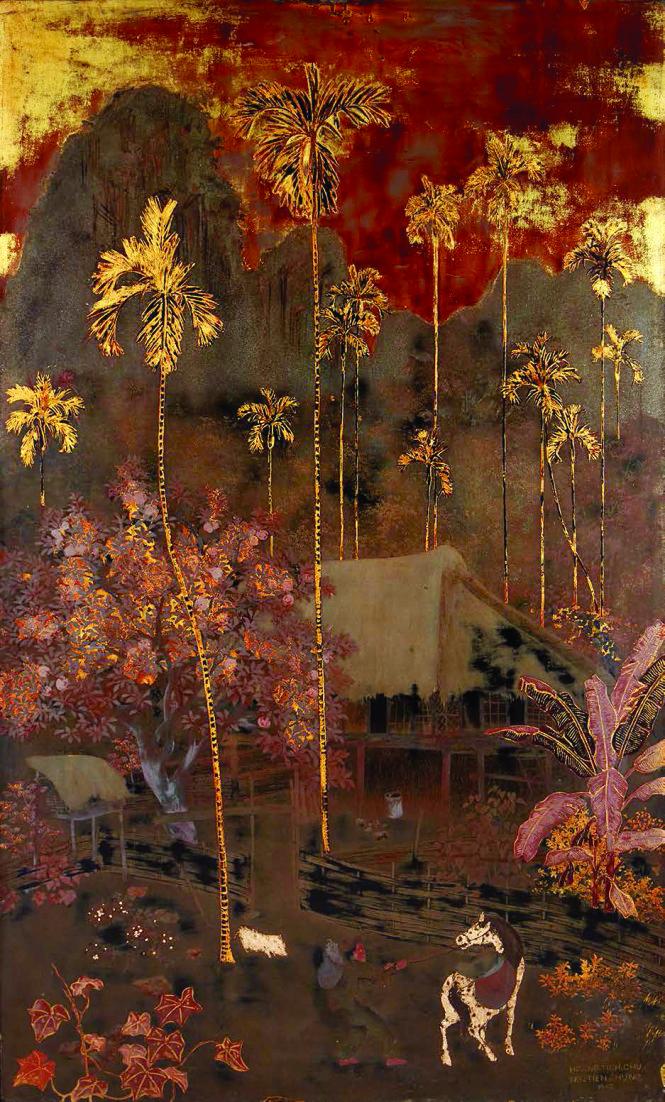Bức tranh Làng quê miền trung du.
