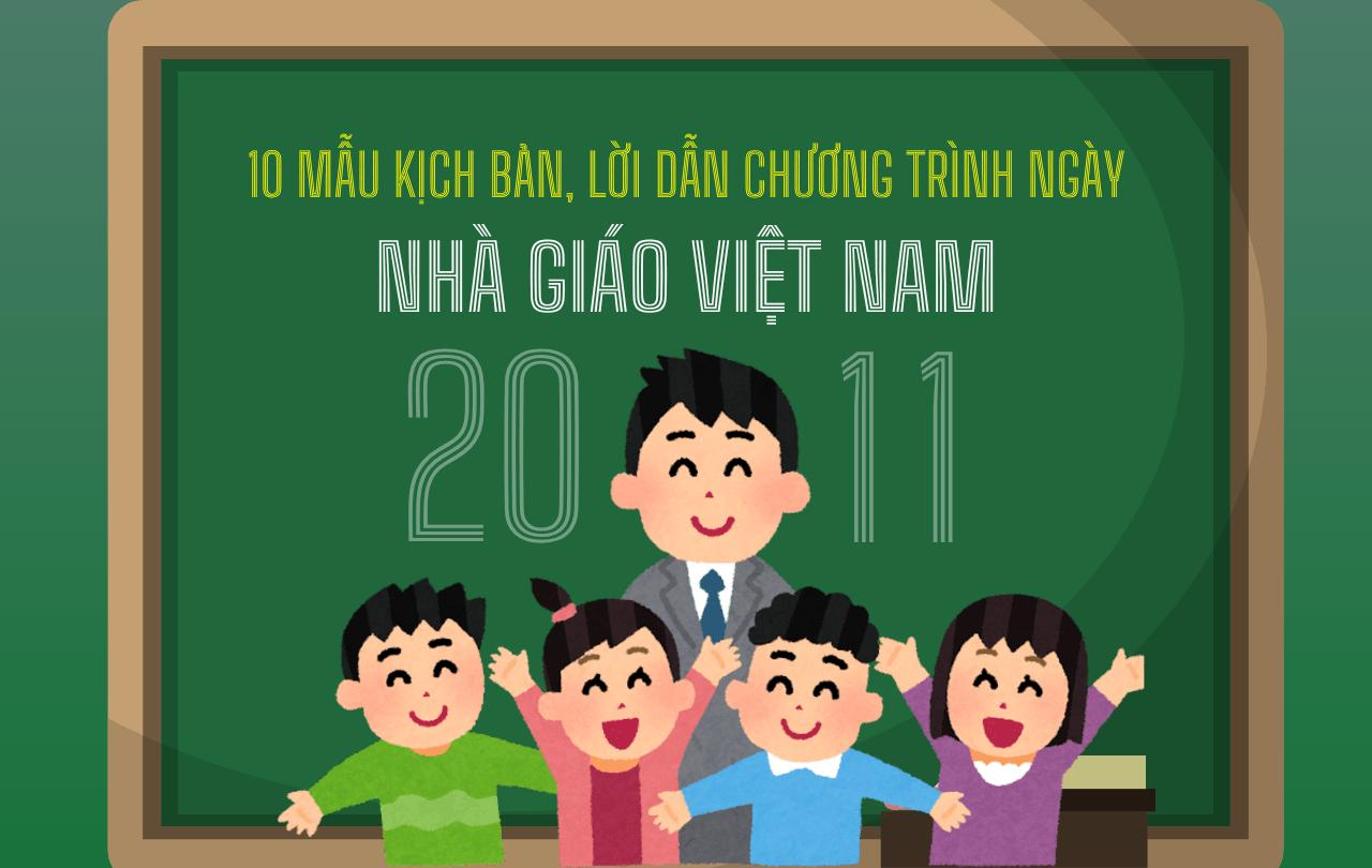 10 mẫu kịch bản, lời dẫn chương trình 20/11/2025 hay nhất