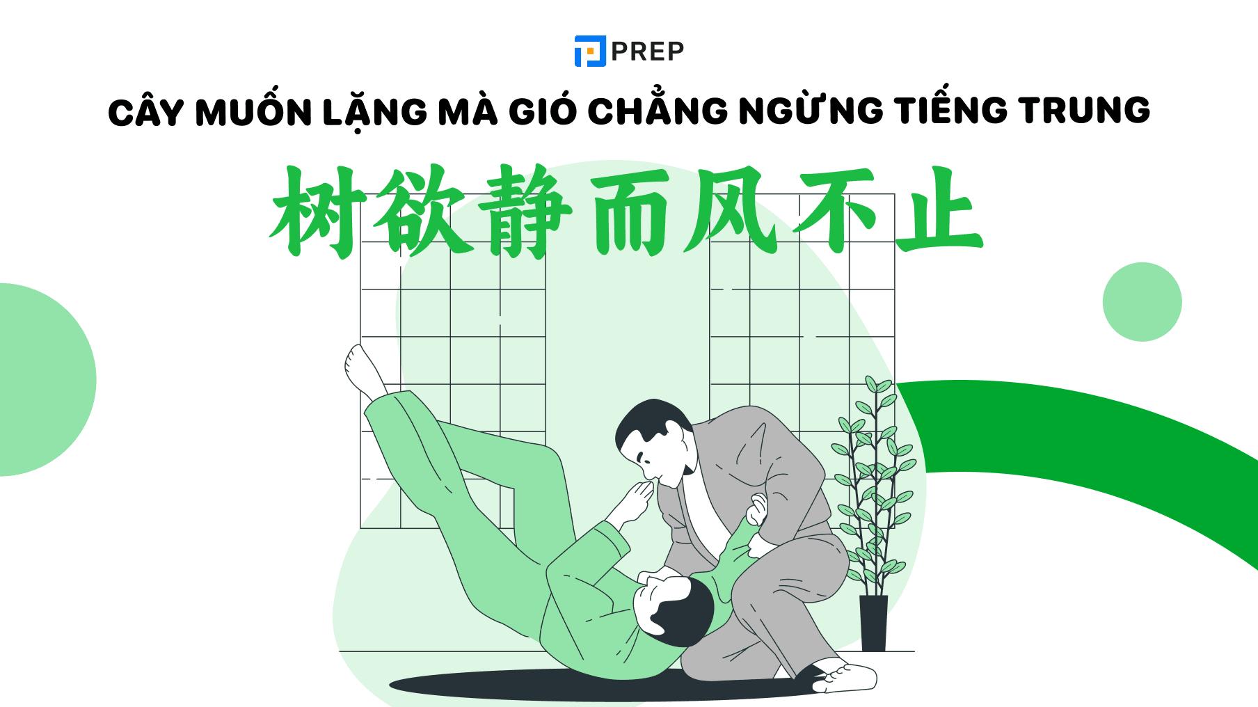 Cây muốn lặng mà gió chẳng ngừng tiếng Trung