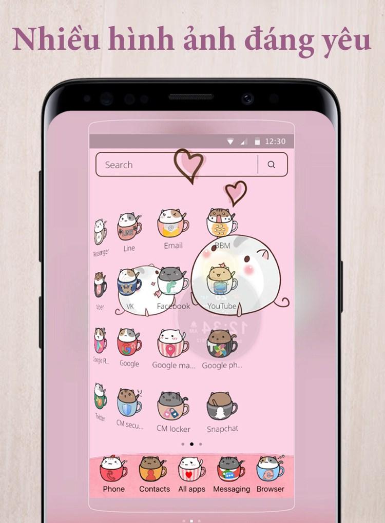 Kawaii Kitty Chủ đề Tách con mèo hình nền Cup cat - Cập nhật nhiều hình ảnh mèo Kitty