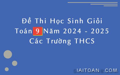 Tổng hợp đề thi học sinh giỏi Toán 9 năm 2024-2025 file word