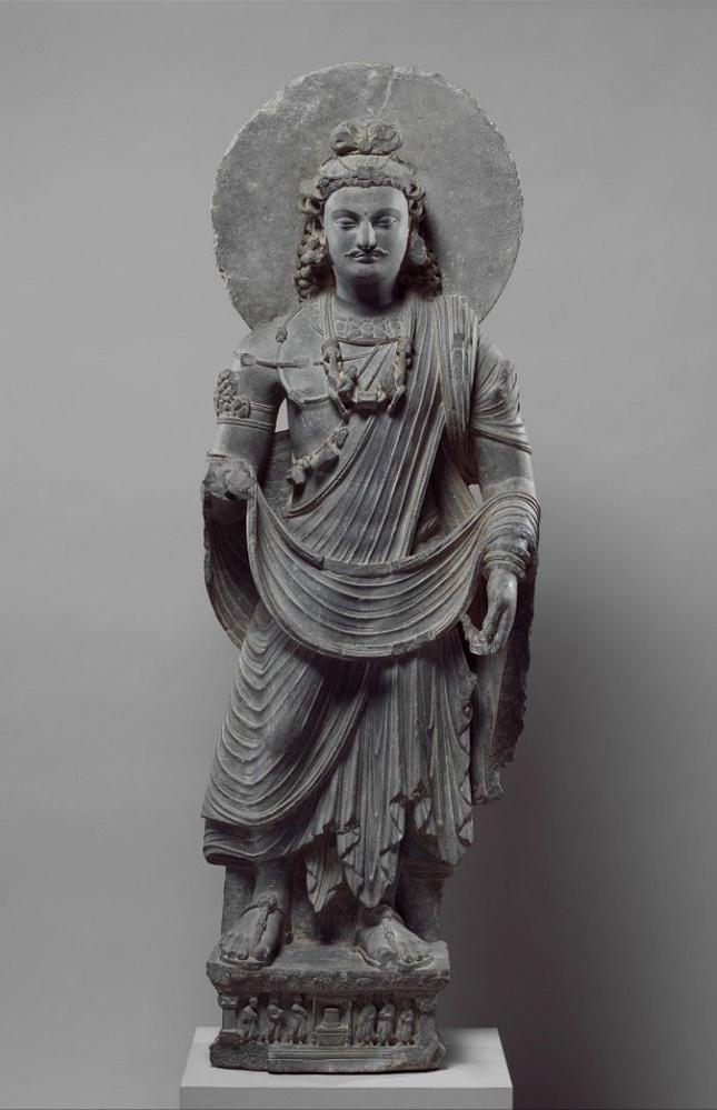 Tuong Di Lac Ngoi, nghe thuat Gandhara, the ky 2 hoac 3 Tl.jpg