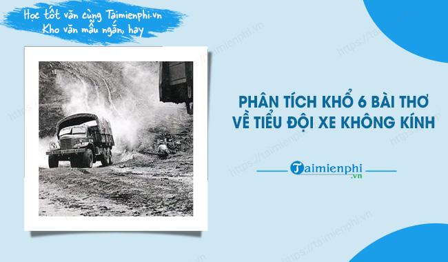 phan tich kho 6 bai tho ve tieu doi xe khong kinh cua pham tien duat hay nhat