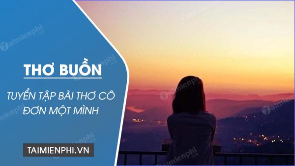 nhung bai tho buon mot minh