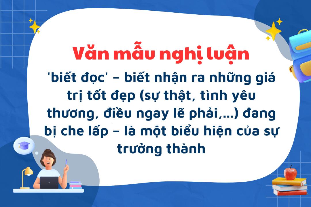 Văn mẫu nghị luận biết đọc