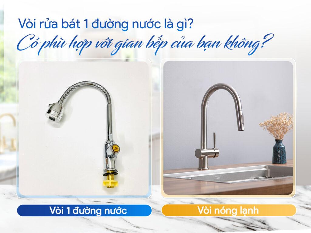 Vòi rửa bát 1 đường nước gây ra bất tiện trong quá trình sử dụng